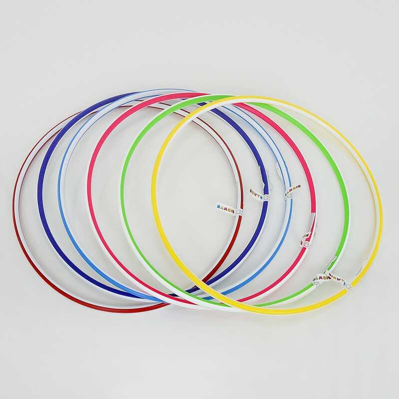 гр Обруч малий. в смужку 0169 (1) ЦІНА ЗА ЗВ’ЯЗКУ, У ЗВ’ЯЗЦІ 10 ШТ "BAMSIC" 6 кольорів, d=68 см