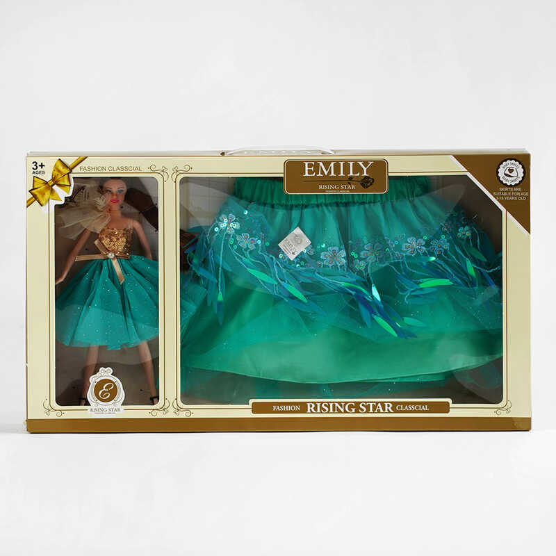 Лялька QJ 069 C (12) висота 30 см, спідничка для дівчинки у наборі, в коробці