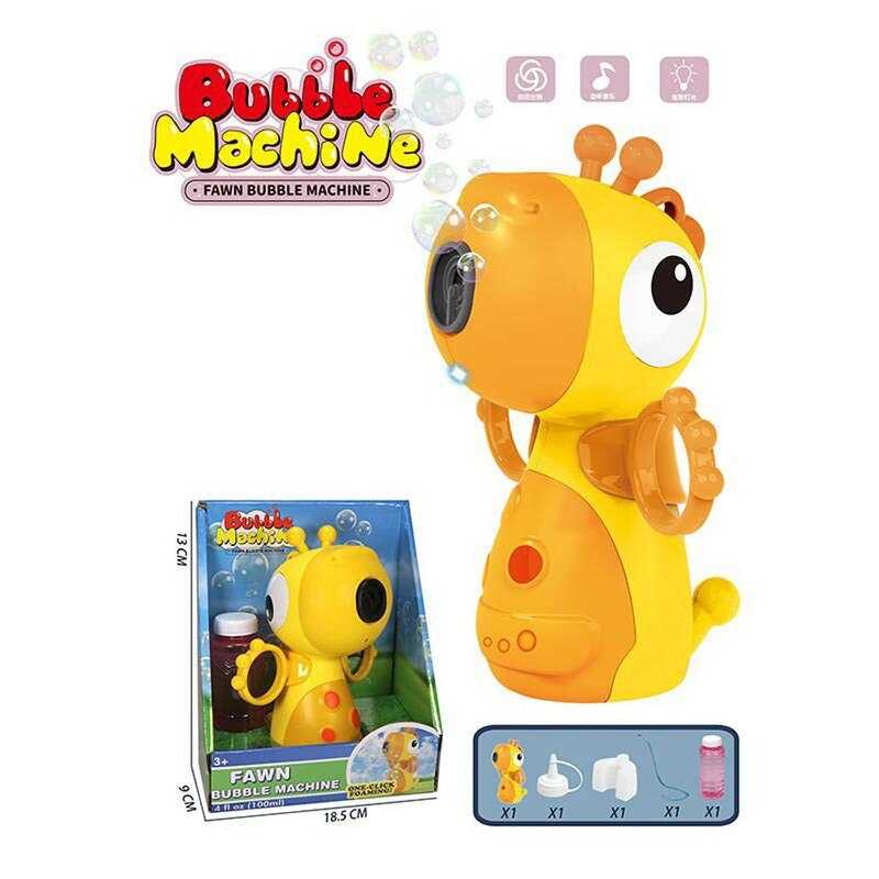 Мильні бульбашки 8805 (60/2) "Жирафа", світло, мелодія, на батарейках, в коробці