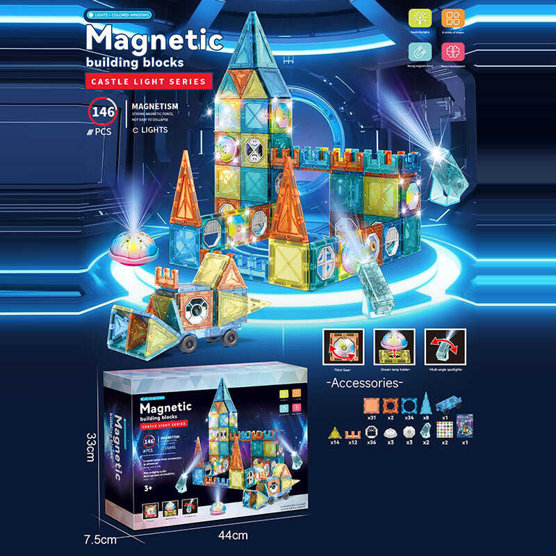 Магнітний конструктор 6699 A (12/2) 146 деталей, в коробці