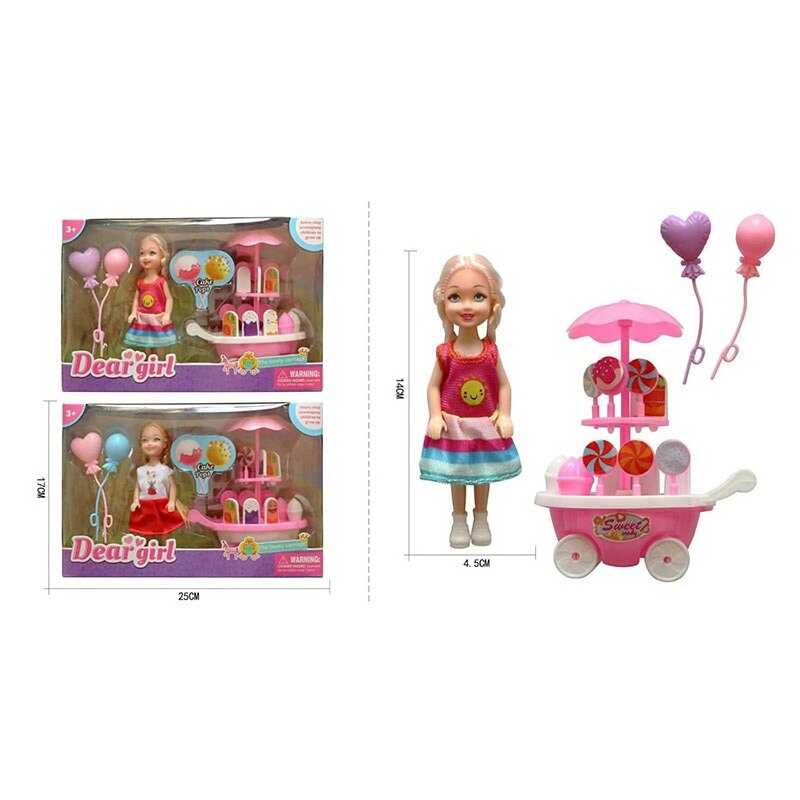 Лялька L 5-20 (96/2) 2 види, 14 см, аксесуари, в коробці