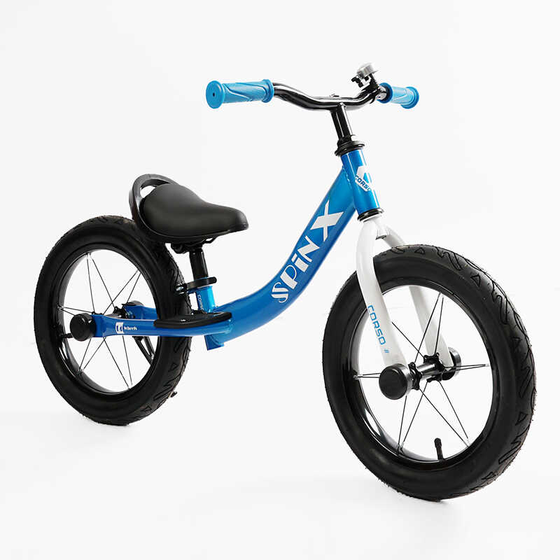 Велобіг "CORSO Spin-X" PX-322-94 (1) сталева рама, колесо 14", надувні колеса, підніжка, підставка для ніг, дзвіночок