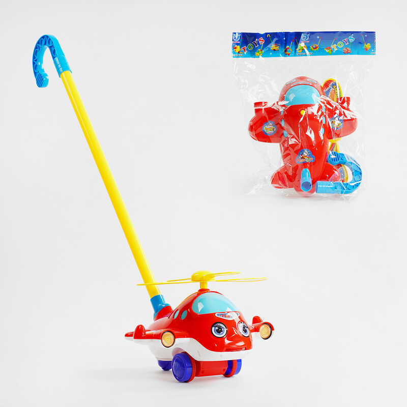 Каталка 0512 (48/2) "Вертоліт", на паличці, з дзвіночком, у пакеті