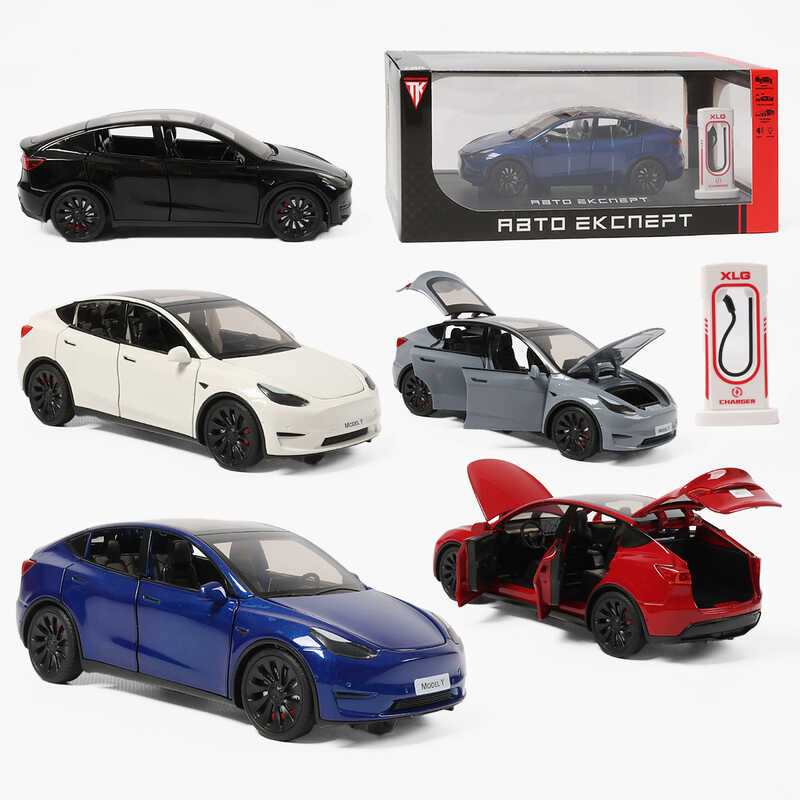 Машинка RS-81104 (24) "Авто Експерт", 5 кольорів, електромобіль, зарядна станція, металопластик, масштаб 1:24, звук, світло, інерція, відчиняються двері, в коробці, ВИДАЄТЬСЯ ТІЛЬКИ МІКС ВИДІВ