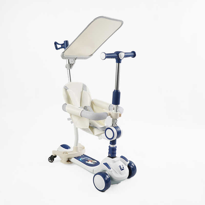 Самокат 5в1 "Skyper" FJ-59060 (4) колеса PU125х40мм зі світлом, укр озвучування та підсвічування платформи,с ДОП. КОЛЕСАМИ, захисний бампер, в коробці