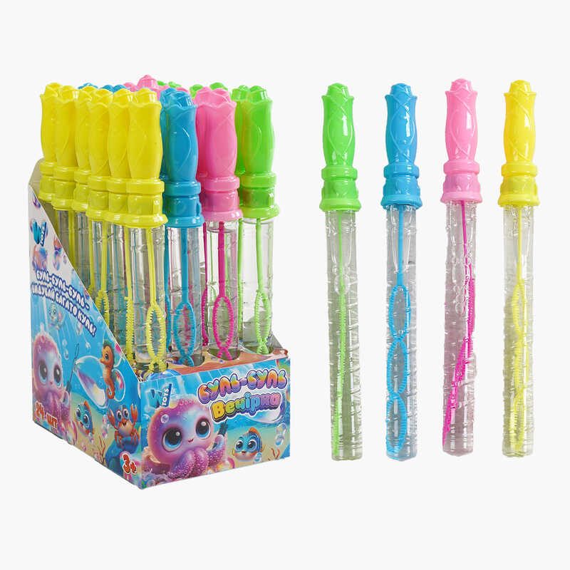 Мильні бульбашки TC 21802 (12) "WToys", ЦІНА ЗА 24 ШТУКИ В БЛОЦІ, висота 25 см, в коробці