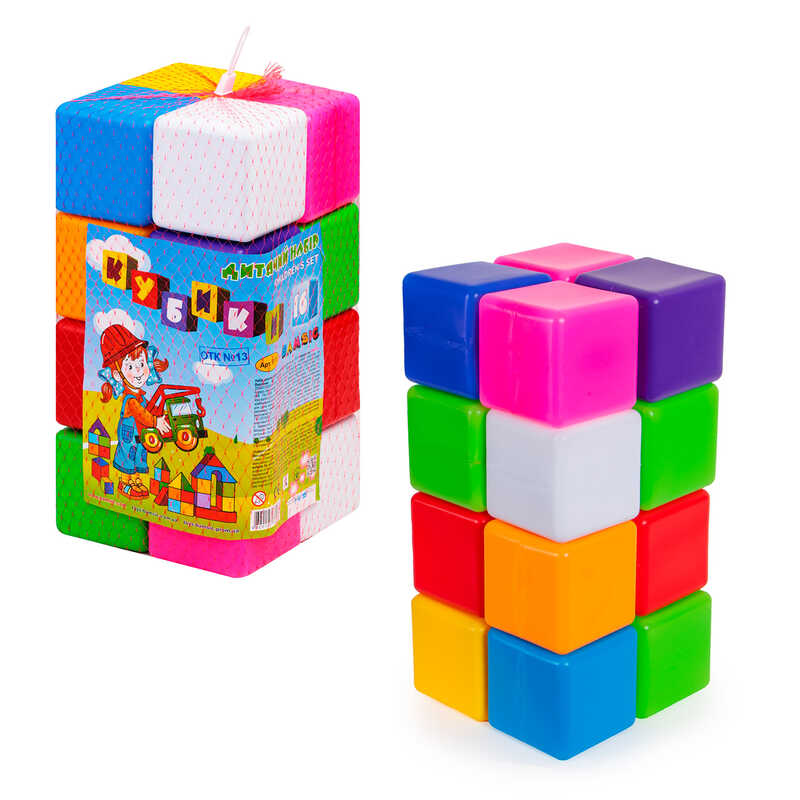 гр Кубик кольоровий в сітці 111/1 (6) 16 куб. "BAMSIC", в сітці