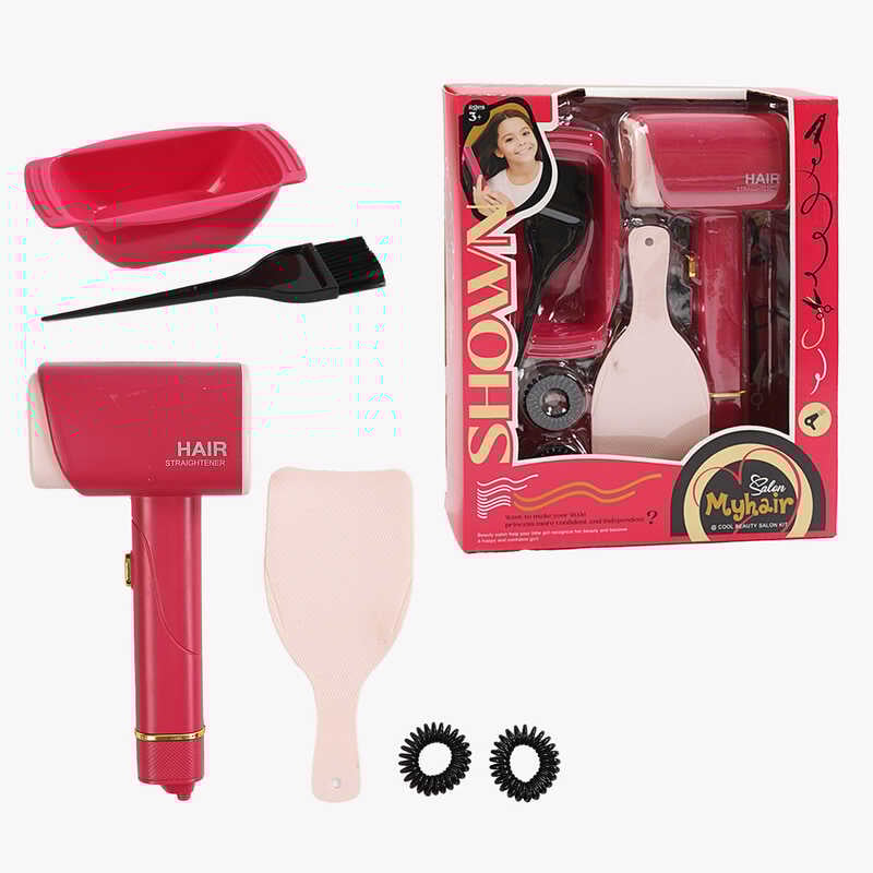 Набір перукаря 2805-5 (72/2) фен видуває повітря, підсвітка, аксесуари для волосся, щітка та посудина для фарбування, в коробці