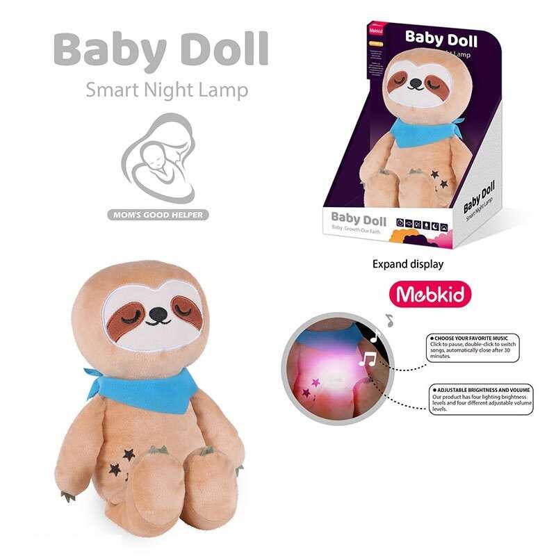 Нічник MBQ 665-9 (36) вбудований акумулятор, USB Type-C кабель, підсвічування, мелодії, нічник, таймер вимкнення, регулювання гучності, в коробці