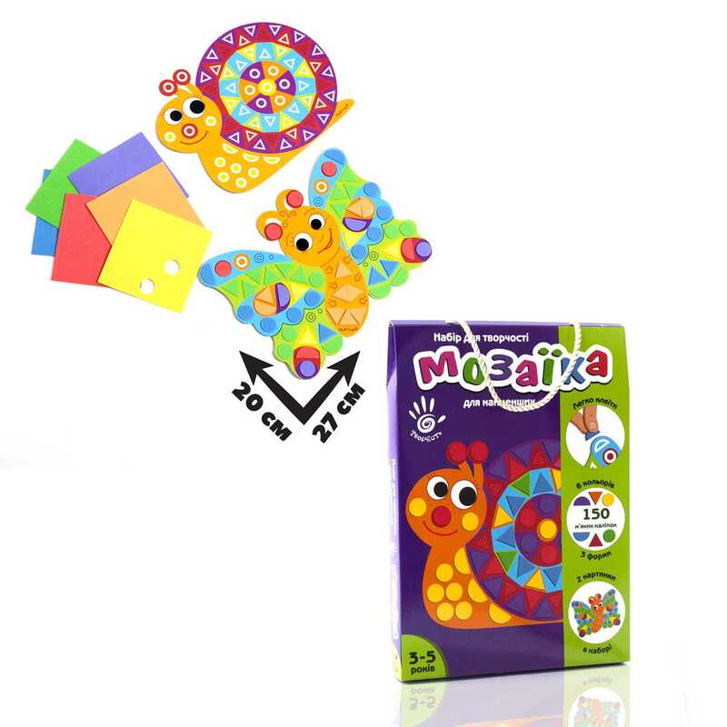 гр Набір для творчості "М`яка фігурна мозаїка. Равлик" VT4511-01 (укр) (12) "Vladi Toys"