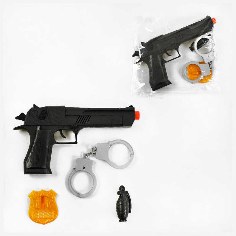 Поліцейський набір 6137-6 (288/2) тріскачка, наручники, жетон, у пакеті