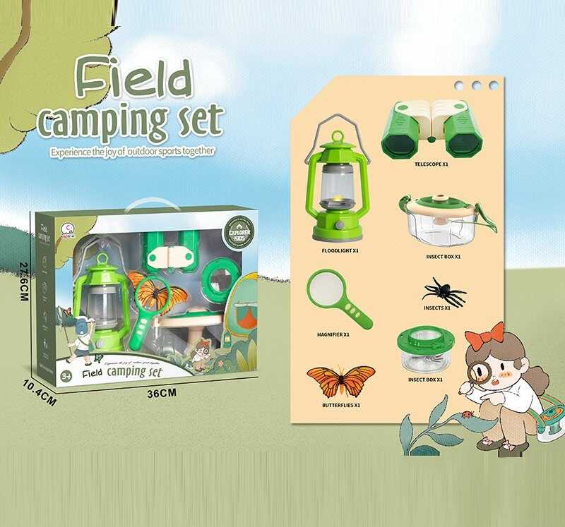 Набір дослідника JLX 6622-2 (24) метелик, комаха, лупа, лампа, підсвічування, на батарейках, бокс з моноклем, ремінець, бінокль, в коробці
