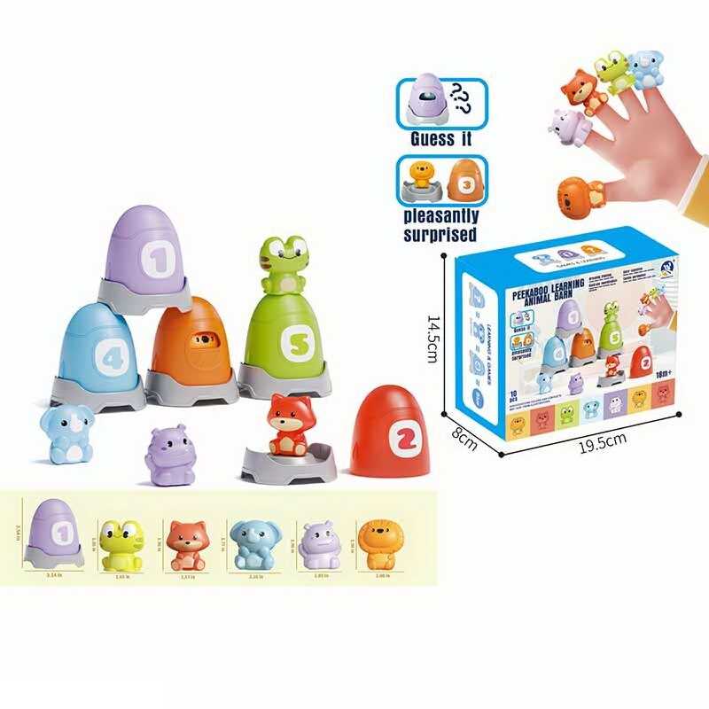 Логічна гра A 8997 (36) 2в1, пальчиковий театр, 5 тваринок, 5 будиночків, в коробці