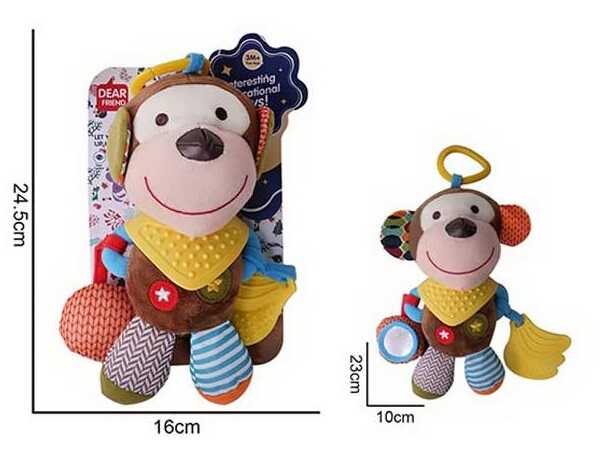 Брязкальце 688 M82 (96) текстильне, відтворює “мелодію вітру”, підвіска, гумовий прорізувач, шелесткі елементи, кріплення для підвішування, люстерко, в пакеті