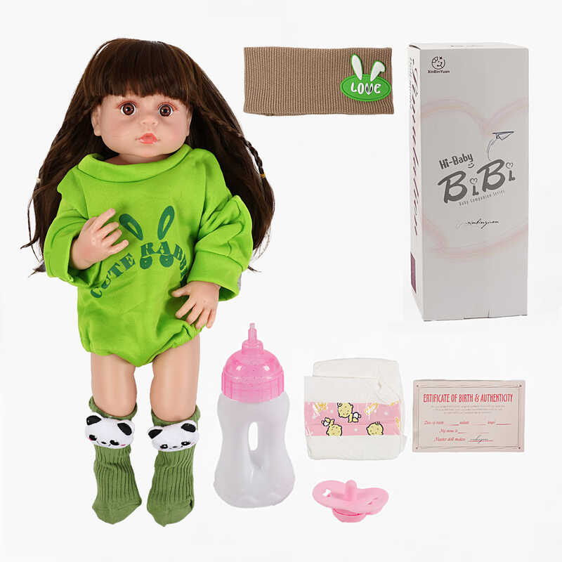 Лялька XBY 5530 IC (12) звуки, висота 52 см, гумова, пляшечка, памперс, соска, пов’язка, шкарпетки, в коробці