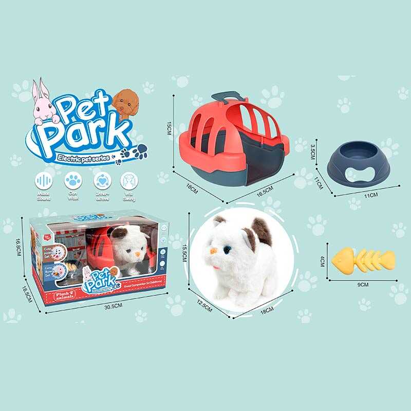 Улюбленець RA 001-13 (24/2) “Кошеня”, ходить, звуки, переноска, аксесуари, на батарейках, в коробці