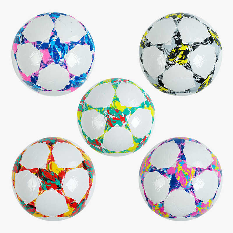 М`яч футбольний C 62406 (80) 5 видів, вага 310-330 грамів, матеріал м`який PVC, ВИДАЄТЬСЯ МІКС