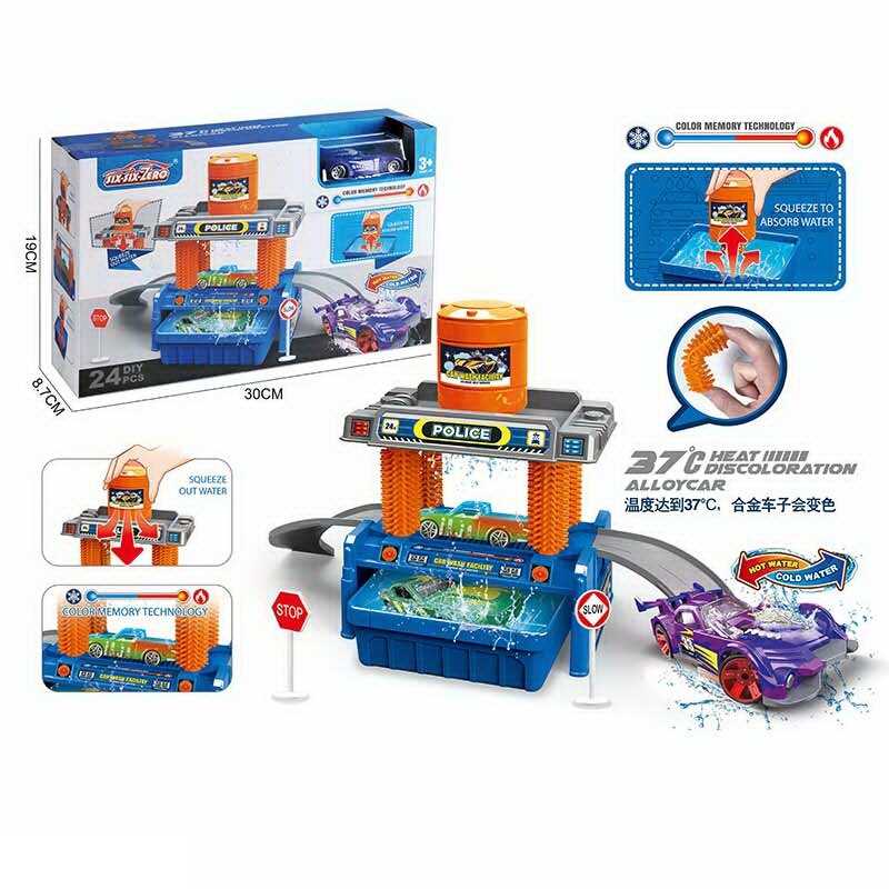 Автомийка 660 S-100 (48/2) машинка змінює колір, трек, контейнер та бак для води, аксесуари, наліпки, в коробці