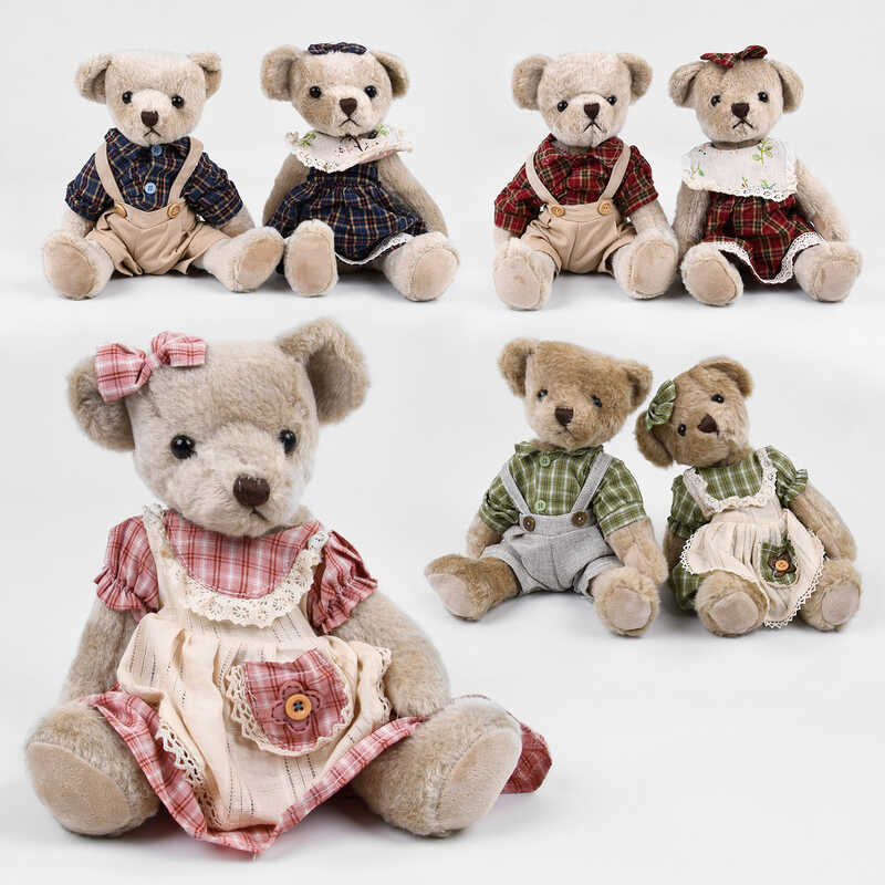 М’яка іграшка M 11086 (120) "Ретро ведмежа " ВИДАЄТЬСЯ МІКС ВИДІВ, 7 видів, висота 33 см