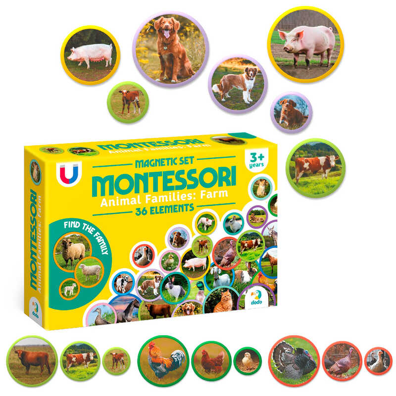 гр Магнітний набір Монтесорі «Родини тварин: ферма» 200271  (32) "Dodo"