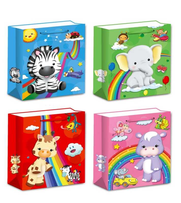 Пакет подарунковий С 69453 (480) 4 види, СЕРЕДНІЙ, ВИДАЄТЬСЯ ТІЛЬКИ МІКС ВИДІВ