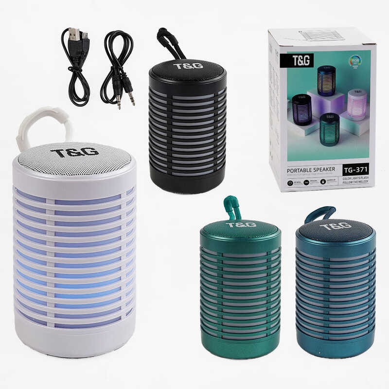 Колонка C 67901 / TG 371 (60) bluetooth, від акумулятора, підсвічування, micro usb, TF-картка, usb-слот, AUX-роз’єм, в коробці, ВИДАЄТЬСЯ ТІЛЬКИ МІКС ВИДІВ