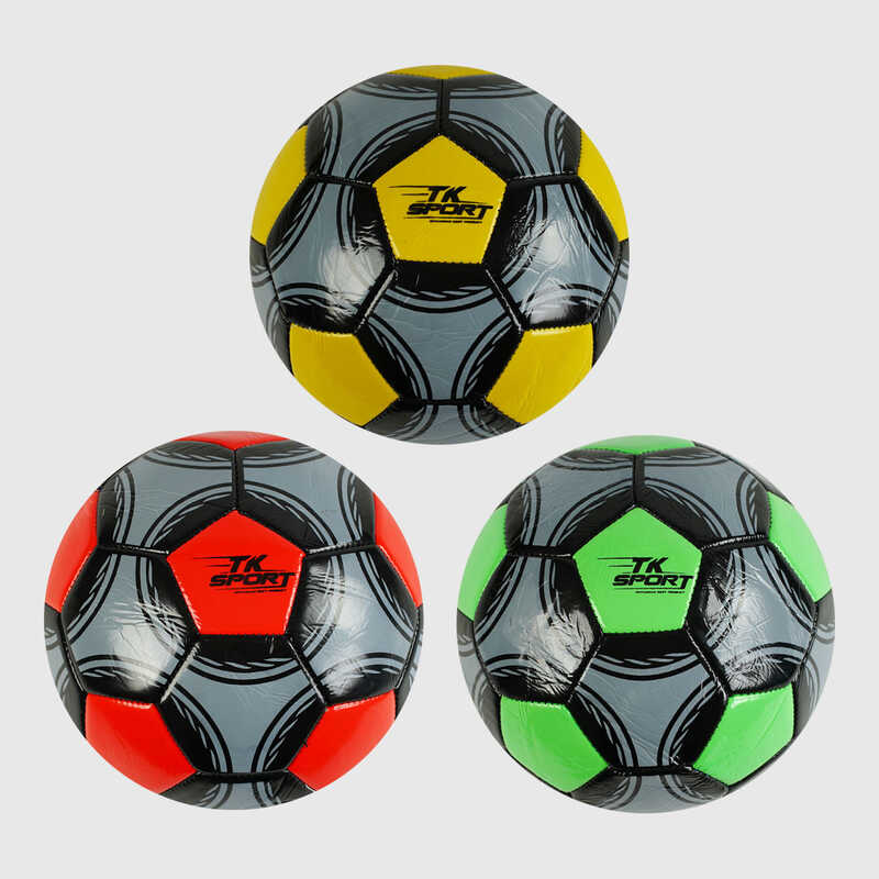 М'яч футбольний М 48472 (80) "TK Sport", 3 види, вага 300-310 грамів, гумовий балон, матеріал PVC, розмір №5, ВИДАЄТЬСЯ МІКС