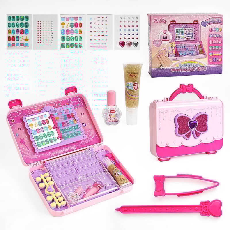 Набір для манікюру 55002 A (36) тіпси, стрази, наліпки, блискітки, аксесуари, в коробці