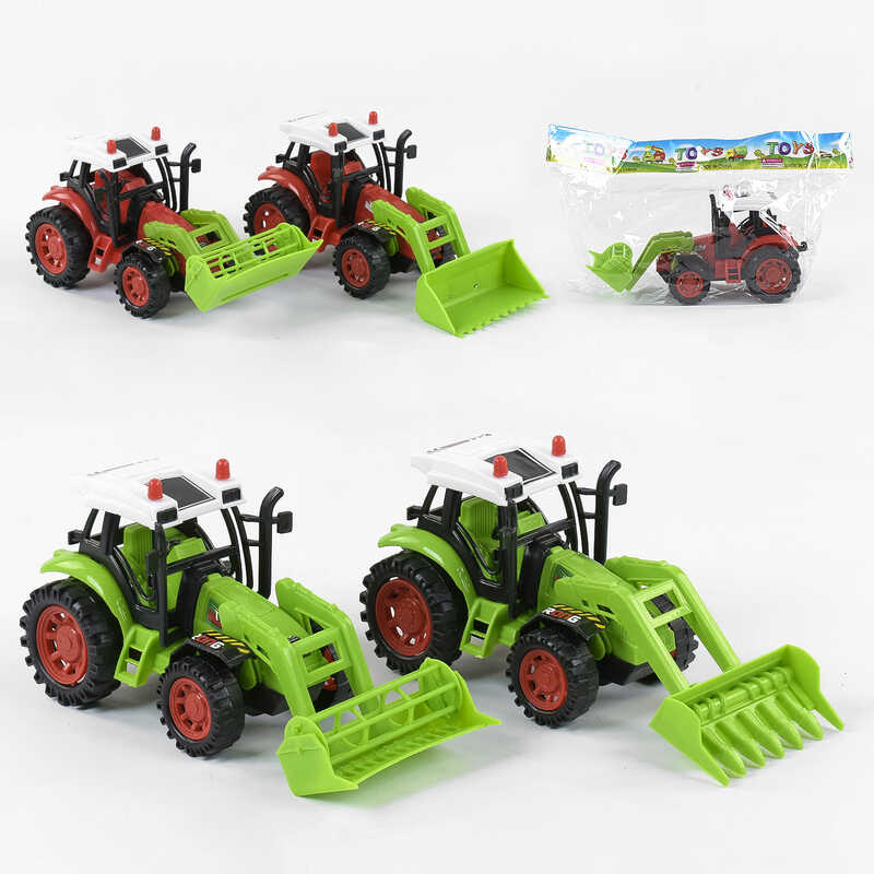 Трактор 2009-65 (240/2) 4 види, інерція, в пакеті, ВИДАЄТЬСЯ ТІЛЬКИ МІКС ВИДІВ