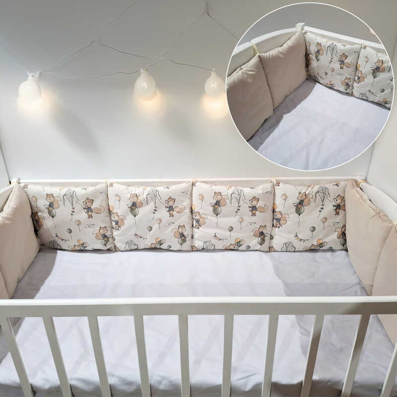 гр Бортики на три сторони "Лисичка" 32825 (1) тканина РАНФОРС, розмір 120*30 см "Bimbo"