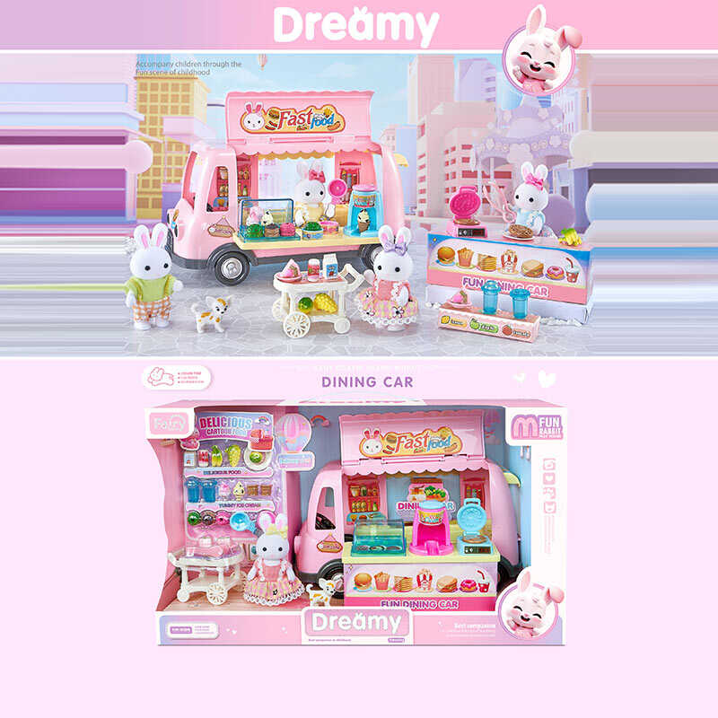 Магазин 6714 (12) 1 флоксова фігурка, висота: 9 см, песик, автомобіль, візочок, стелажі, муляжі їжі, в коробці