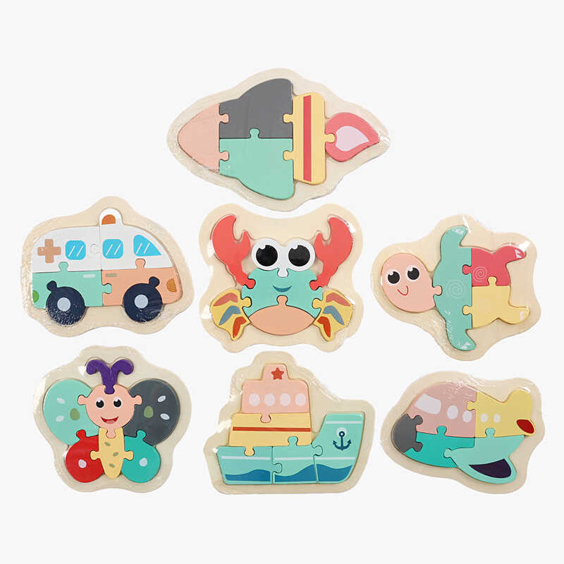 Пазли-вкладиші C 65104 (400) дерев'яні, в плівці, ВИДАЄТЬСЯ МІКС