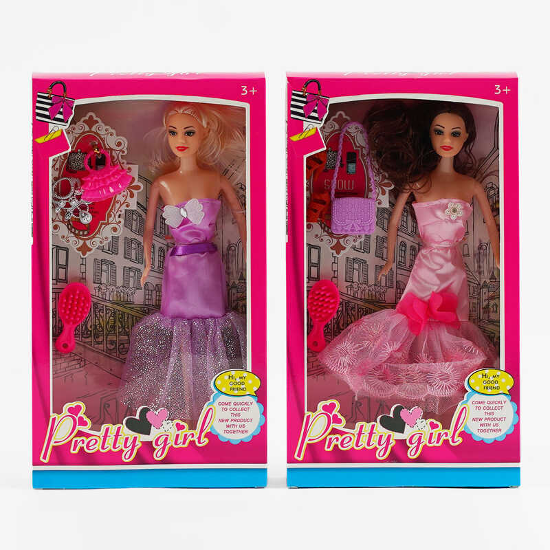 Лялька DYBB 16 (120/2) 2 види, висота 30 см, аксесуари, щітка для волосся, в коробці