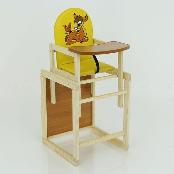 гр Стільчик / шкірзам / №2025 - "Оленятко Бембі" - колір ЖОВТИЙ (1) ТМ "Мася"