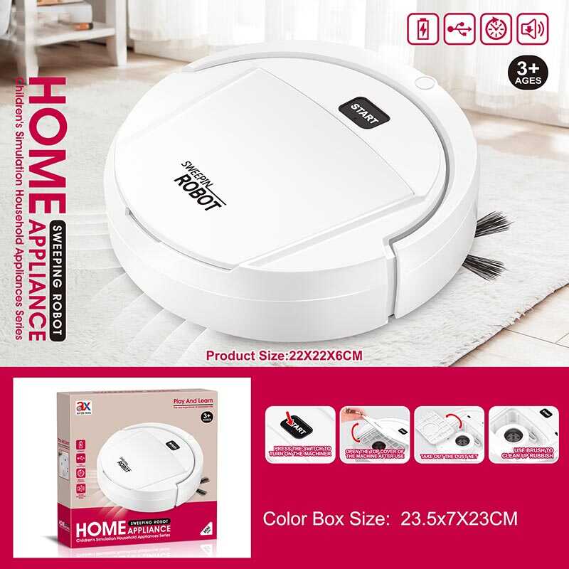 Пилосос 6885 A (64/2)  вбудована батарейка, USB кабель, фільтр, імітація роботи, в коробці