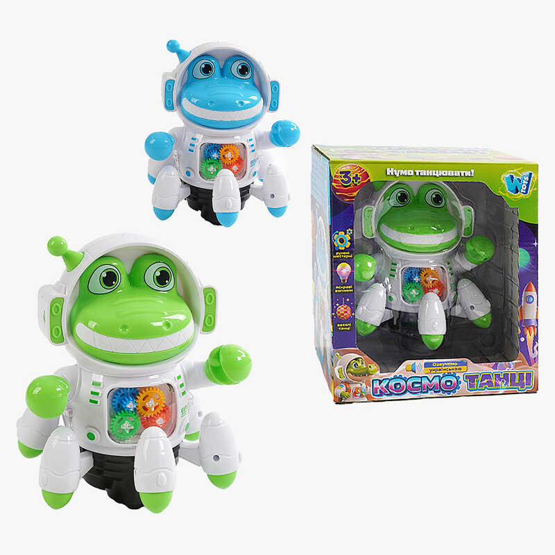 Робот музичний 86838 (36/2) "WToys", ОЗВУЧУВАННЯ УКРАЇНСЬКОЮ МОВОЮ, 2 пісеньки, підсвічування, рухливі елементи, колесо вільного ходу, в коробці