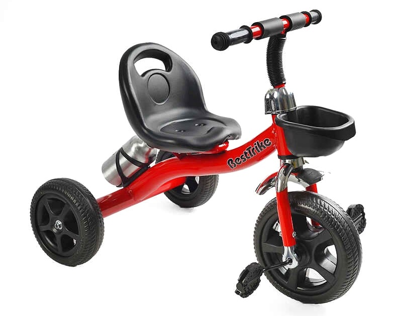 «Велосипед 3-х колісний BS-12190 "Best Trike" (1) сталева рама, колеса EVA, переднє d=10’’, заднє d=8’’, кошик, бутилочка, в коробці