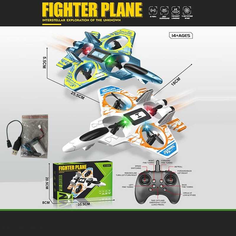 Літак на радіокеруванні 479-3 (36) 2 кольори, пульт 2.4 GHz, підсвічування, USB-кабель, поворот на 360°, акум. 3.7V, запасні лопаті, викрутка, в коробці