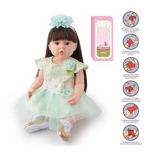 Лялька AFD 8866-37 S (12) висота: 52 см, функціональна, гумова, звуки, прошите волосся, аксесуари, в коробці