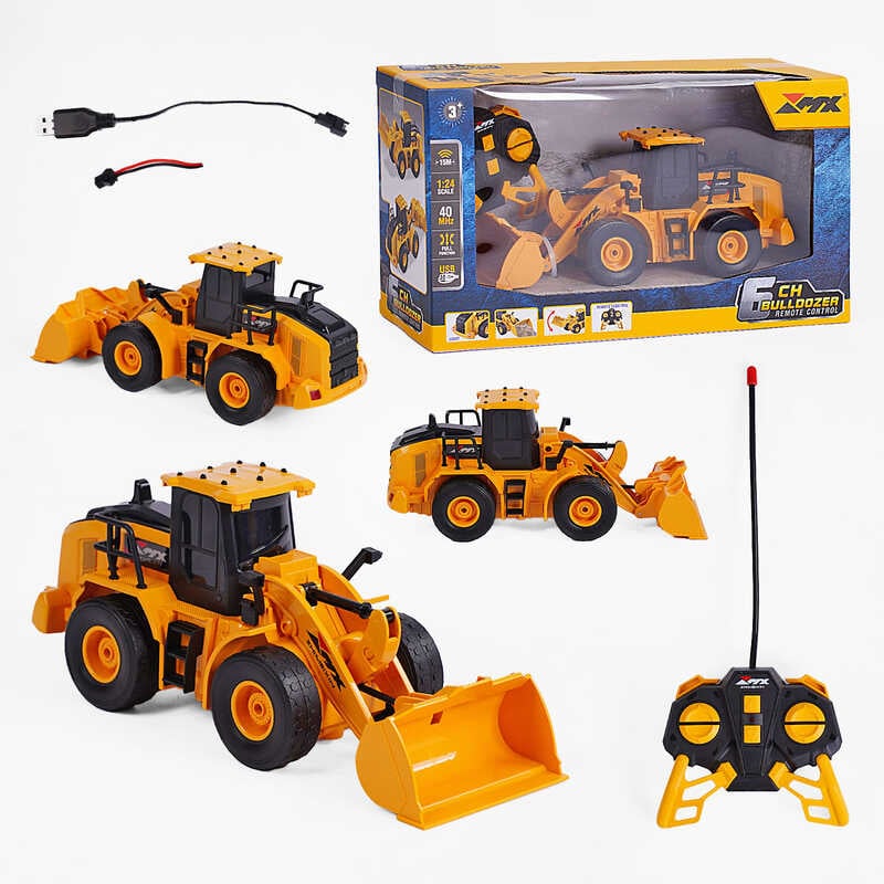 Екскаватор на радіокеруванні Z 6810 A (30) акумулятор 3.7 V, пульт 40 MHz, підсвічування, рухливі елементи, дріт для підзарядки, в коробці