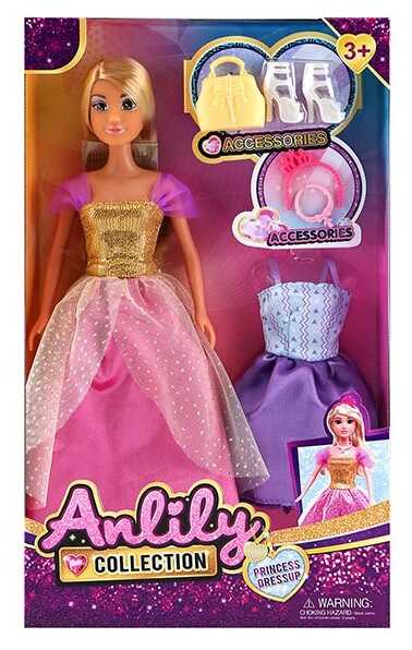 Лялька 616335 (36) висота 30 см, знімний одяг, аксесуари, змінний одяг, рухомі кінцівки, в коробці