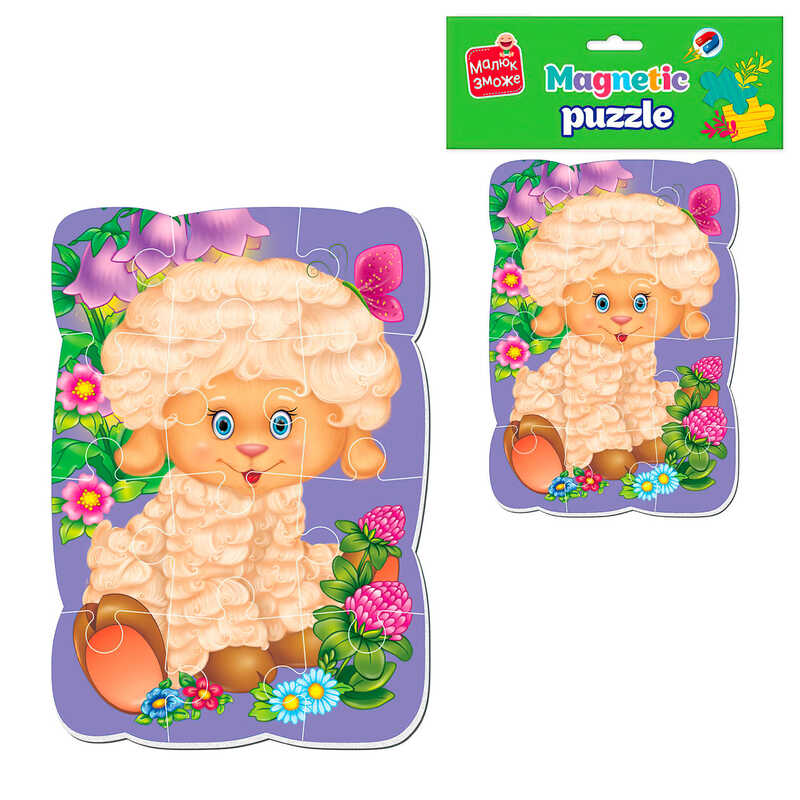 гр Магнітні бебі пазли "Малюк зможе. Овечка" VT3301-02 (50)  "Vladi Toys"