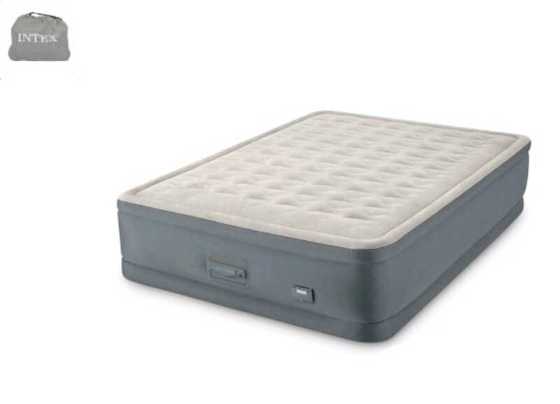 Intex Велюр матрац 64926 ND (2) 152х203х46см, вбудований електронасос PremAire, двоспальний