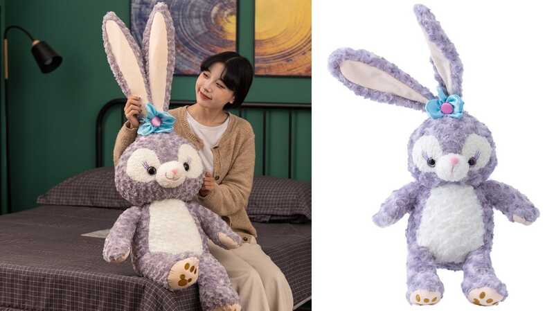 М`яка іграшка M 18235 (30) пластикові очі, аксесуар-квіточка, розмір без вушок: 37х34х82 см