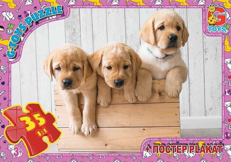 гр Пазли 35 ел. "G-Toys" "Домашні улюбленці" AN 121 (62) + постер, розмір зібраної картинки 30х21 см, в коробці