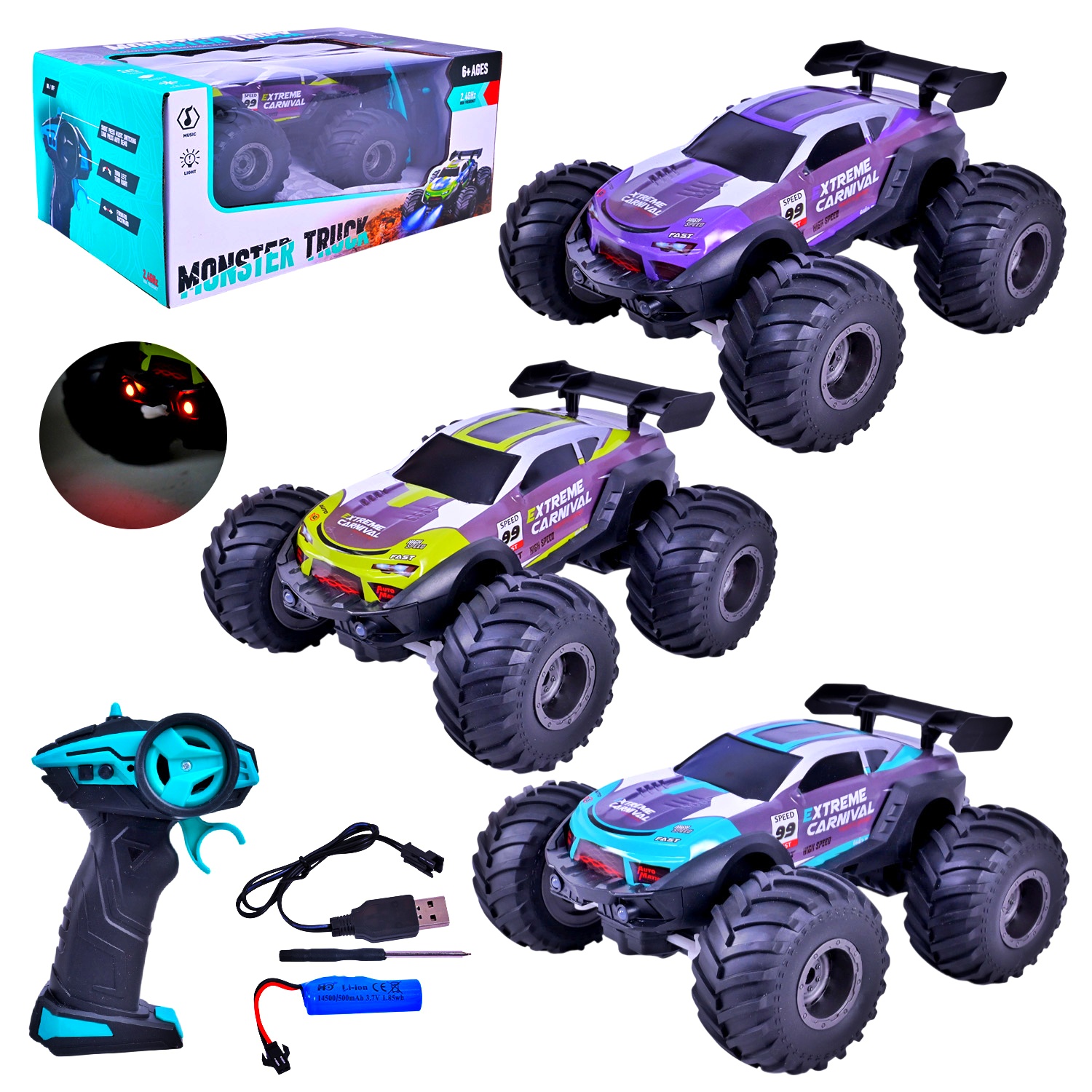 Джип на радіокеруванні YF804 , мікс , акум. 3.7 V, пульт , USB - заряд., в коробці