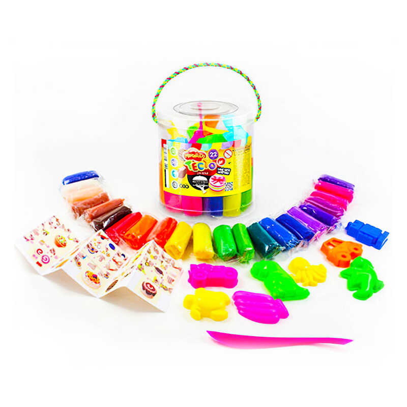 гр Тісто для ліплення "Master Do" TMD-01-04 УКР. (8) "Danko Toys", туба 22 кольори, формочки для ліплення