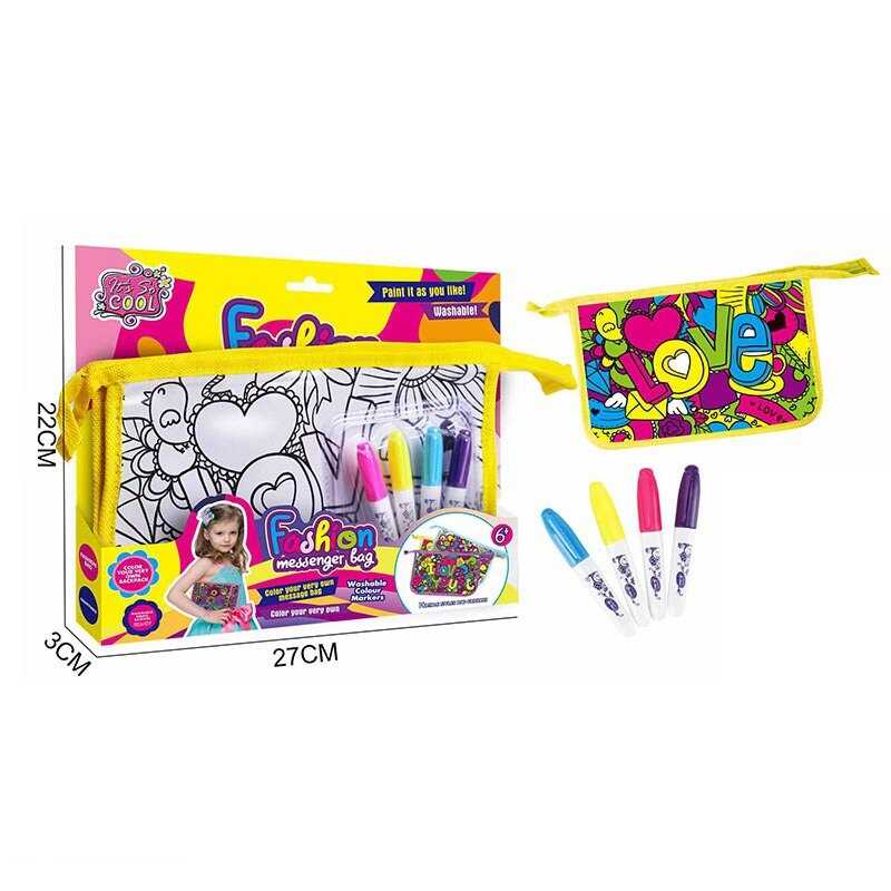 Набір для творчості JX 20112-2 (120/2) 4 маркери для тканини, сумочка, в коробці