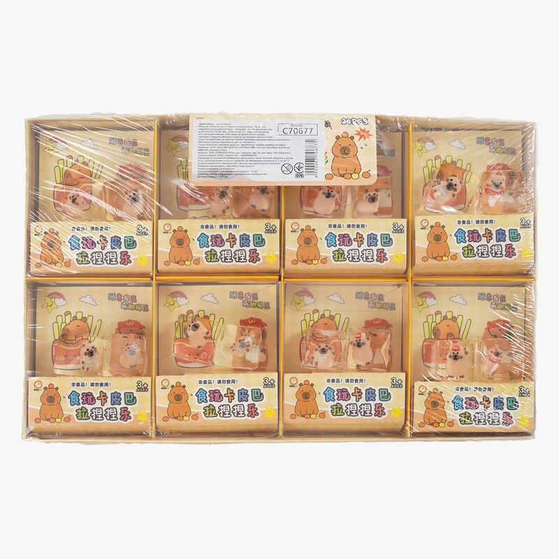 Гра антистрес C 70677 (40) ЦІНА ЗА 24 ШТУКИ В БЛОЦІ, "Ведмедики", прозорі кубики, в коробці