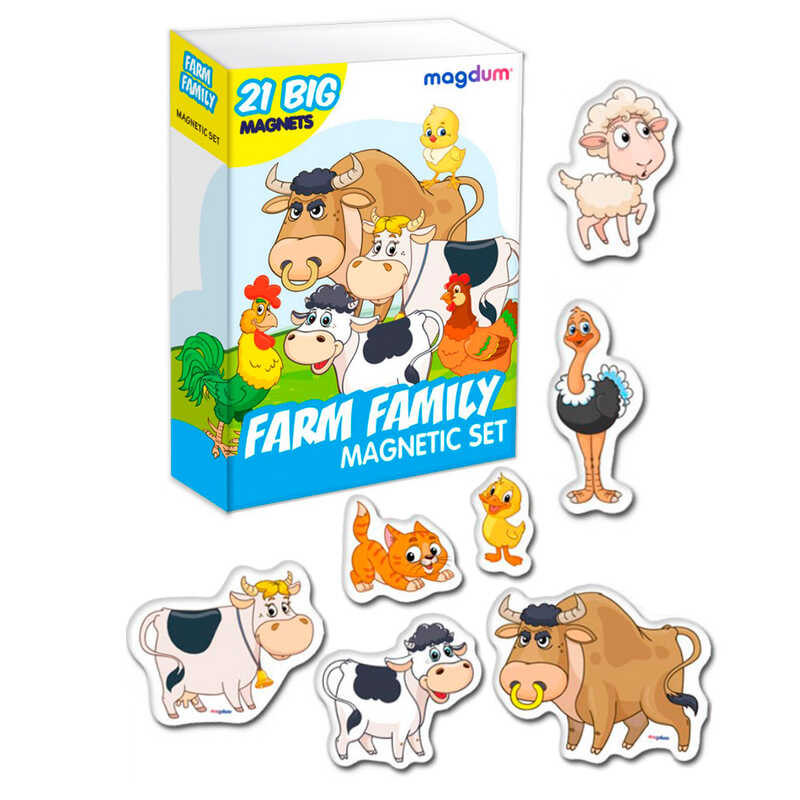 гр Набір магнітів "Farm FAMILY" ML4031-21 EN (70) "Magdum", в коробці